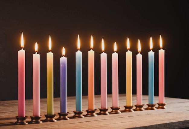 Feiertag Hanukkah Kerze brennende Chanuka Feiertag Symbol Kerze