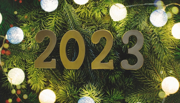 Foto feiertags-grußkarten-rahmenbanner neujahr 2023