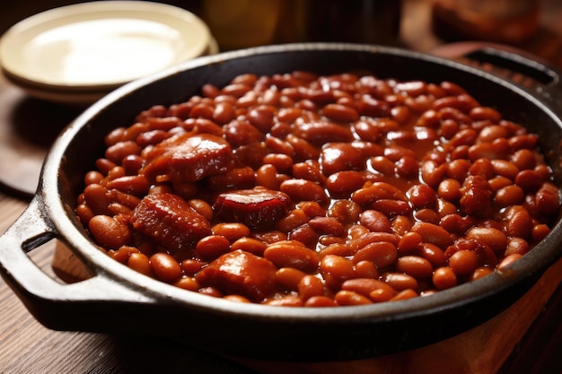 Foto feijão assado de boston comida deliciosa ia generativa