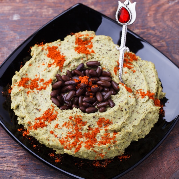 Feijão preto hummus