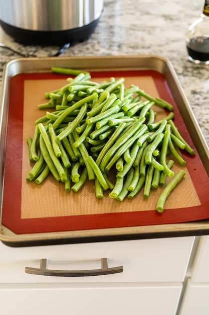 Feijão verde assado simples e delicioso acompanhamento