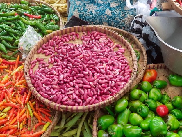 feijão vermelho entre os tipos de pimentão no mercado