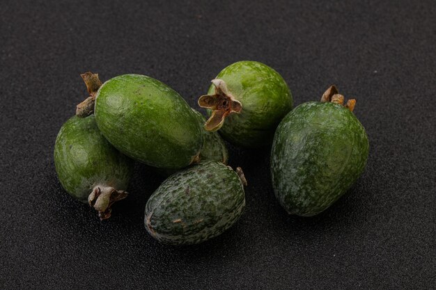 Feijoa de fruta doce verde tropical