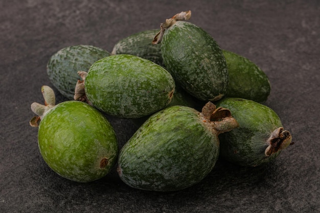 Feijoa de fruta doce verde tropical