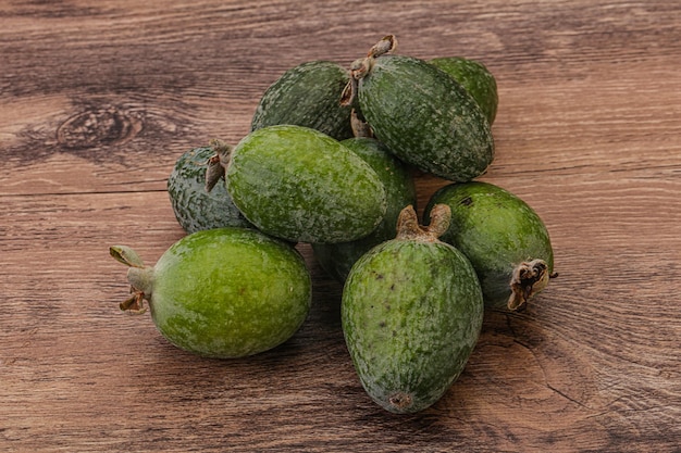 Feijoa de fruta doce verde tropical