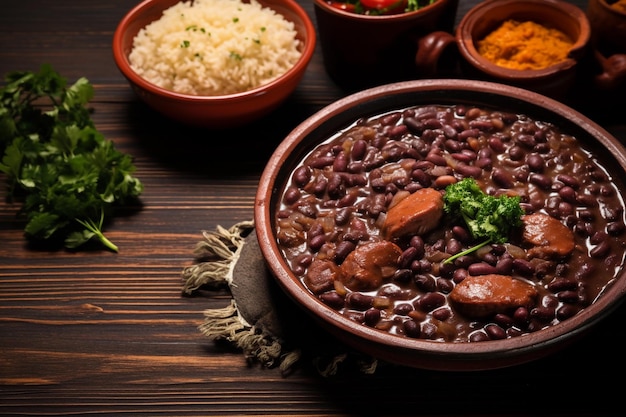 Foto feijoada ist ein traditionelles brasilianisches essen.