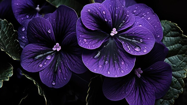 Feine schwarze Violettblume