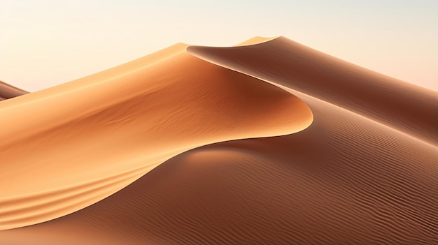 Feine Texturen von Sanddünen in einer Wüstenfläche