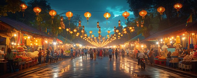 Foto feira de sekaten celebrando o profeta maomé