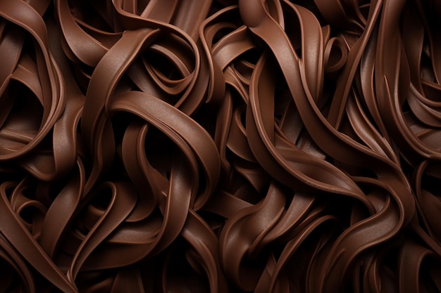 Feito com uma imagem generativa de chocolate castanho liso derretido