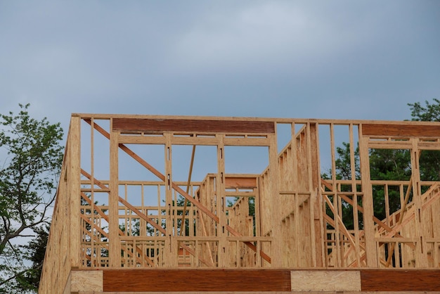 Feixe de enquadramento da nova casa em construção