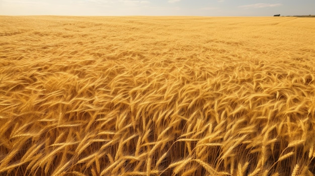 Feld des goldenen Weizens KI generiertes Bild