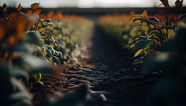 Feld mit frischem Salat verlässt die israelische Landwirtschaft