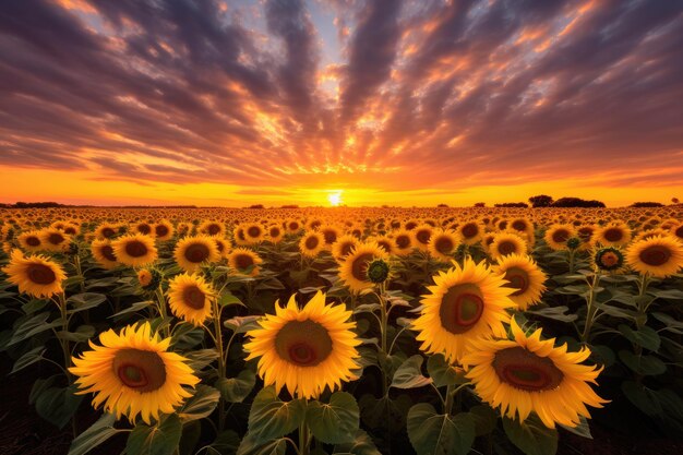 Feld mit Sonnenblumen