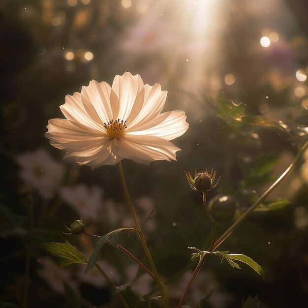 La felicidad botánica Los cautivadores paisajes florales y las escenas del atardecer