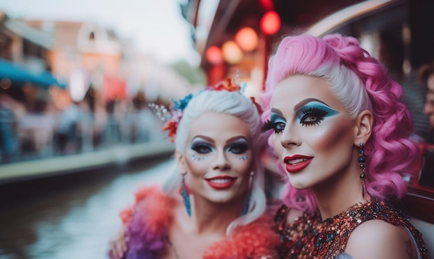 Felicidad en el Desfile del Orgullo LGBTQ en Ámsterdam Celebración del Orgullo Gay en Ámsterdam