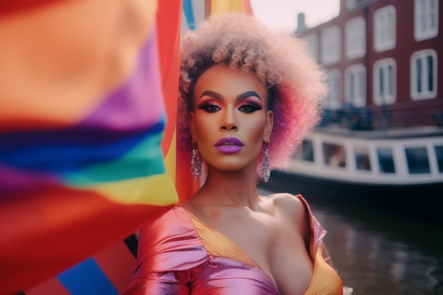 Felicidad en el Desfile del Orgullo LGBTQ en Ámsterdam Celebración del Orgullo Gay en Ámsterdam
