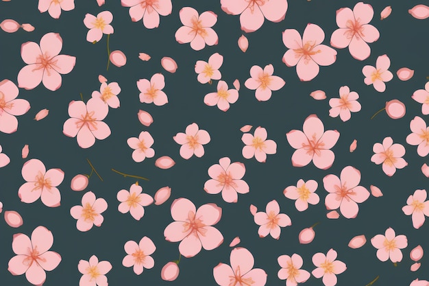 Felicidad de la flor de cerezo Una hermosa ilustración vectorial