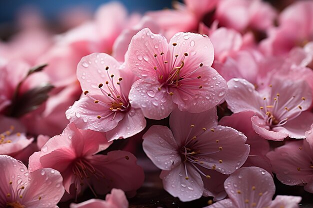 La felicidad de la flor en rosa