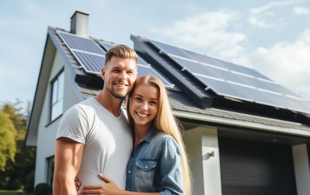 Felicidade na estrada Um casal sorridente Inteligência Artificial Gerativa