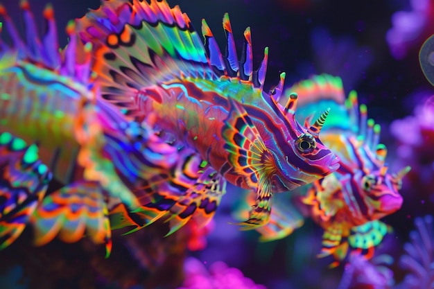 Felicidade oceânica Dia Mundial do Oceano Felicidade com criaturas subaquáticas coloridas