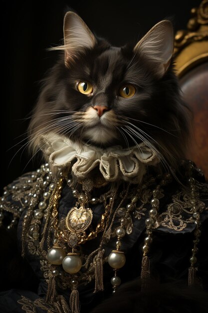 Foto felinos nobres gatos majesticos em royal