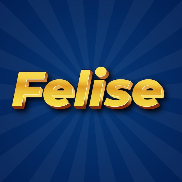 Felise Text effect Gold JPG foto de cartão de fundo atraente