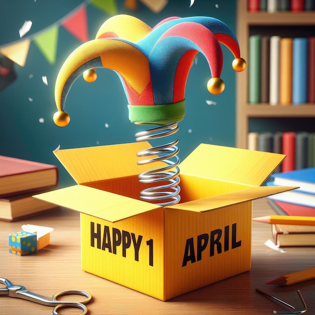 Feliz 1 de abril Texto Diseño EPS Difundir la risa con tarjetas de felicitación Anuncios y promociones