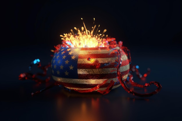 Feliz 4 de julio Día de la Independencia de los Estados Unidos de América EE. UU. Un feriado federal en los Estados Unidos que conmemora la Declaración de la Independencia AI generativa