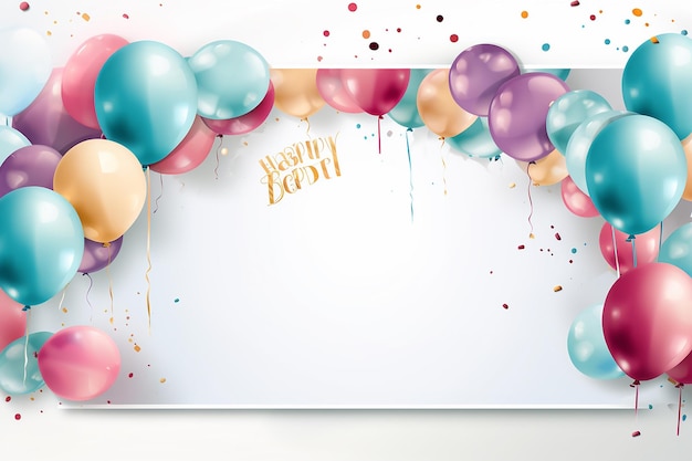 feliz aniversário banner modelo promoção design ar 32