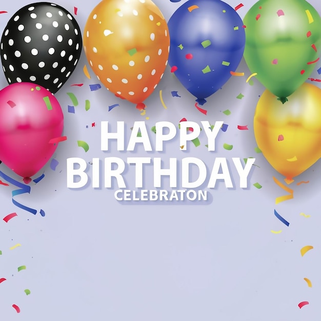 Feliz aniversário ou festa com balão