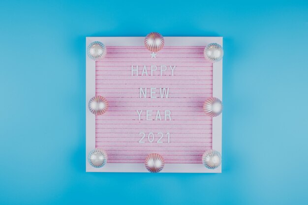 Feliz ano novo 2021. plano de fundo ou cartão de ano novo