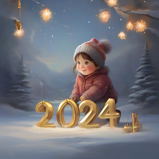 Feliz ano novo 2024 AI