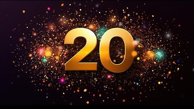 Feliz Ano Novo Celebração 2024 Sparkles Banner fundo branco HD Foto fundo branco isolado