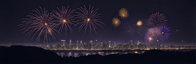 Foto feliz ano novo celebração véspera de ano novo silvester 2023 fundo de férias ai gerado