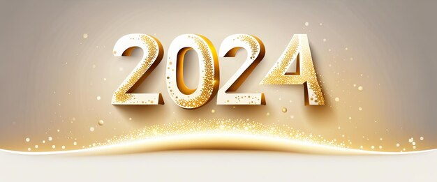 Foto feliz ano novo comemoração 2024 sparkles banner generative ai