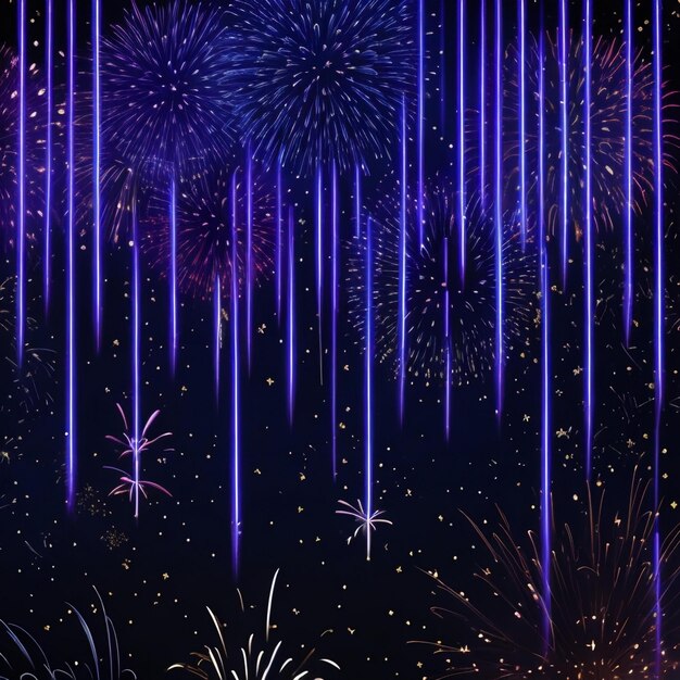 Feliz ano novo fogos de artifício confeti imagens de fundo coleções de papéis de parede bonitos ai gerados