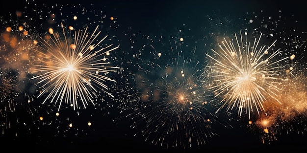 Feliz Ano Novo Fogos de Artifício de fundo AI Generative