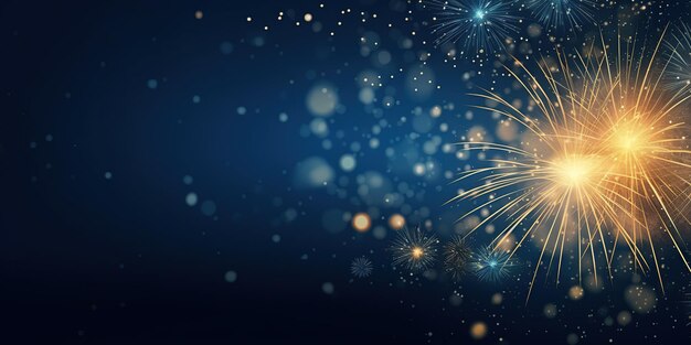 Feliz Ano Novo Fogos de Artifício de fundo AI Generative