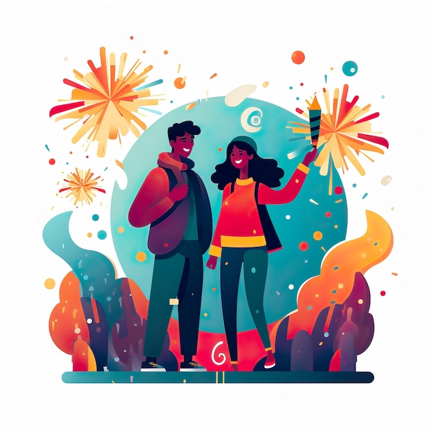 Foto feliz ano novo fundo festa celebração ilustração generativo ai