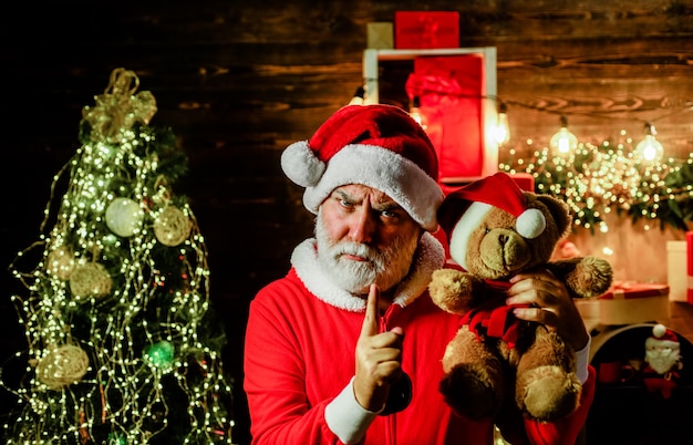 Feliz ano novo natal decoração natal feriados feliz natal feliz papai noel segurar ursinho