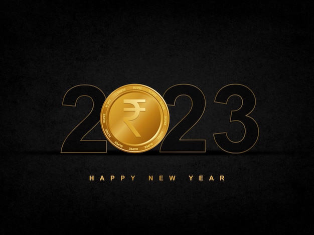 Feliz ano novo saudações de véspera de ano novo e feliz ano novo 2023 conceito