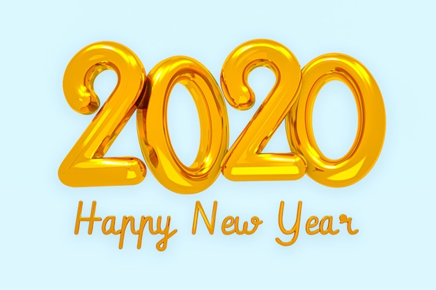 Feliz año nuevo 2020 Creative Design Concept, tarjeta de felicitación