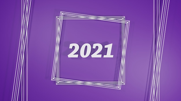 Foto feliz año nuevo 2021 render 3d