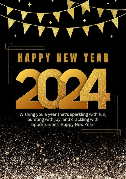Foto feliz año nuevo 2024 facebook instagram post