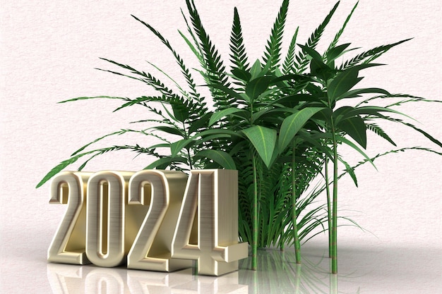 Feliz año nuevo 2024 lujo dorado