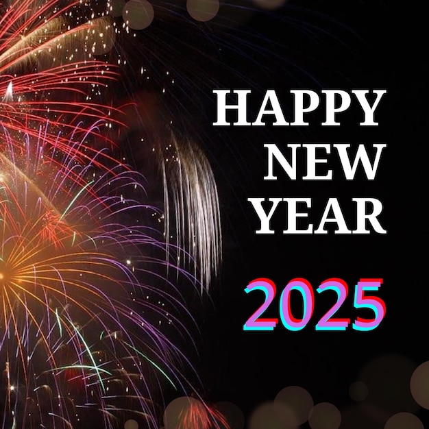 Feliz año nuevo 2025 estandarte