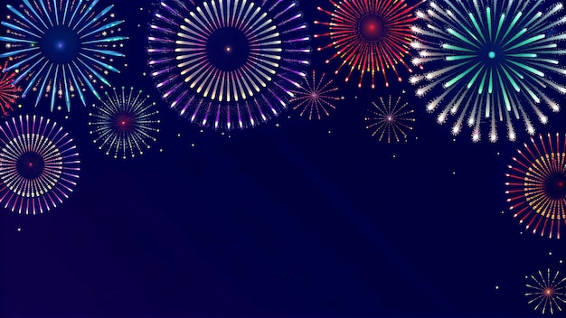Feliz año nuevo 2025 fondo abstracto anuncios de fuegos artificiales diseños de eventos y promociones Descargar