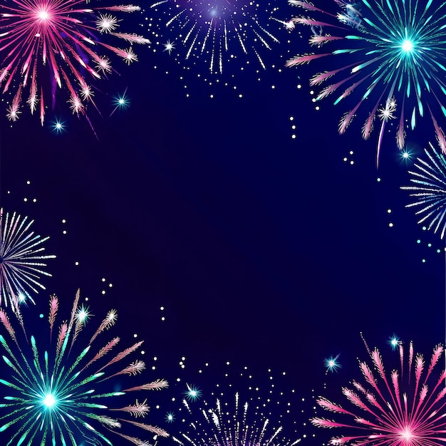 Feliz año nuevo 2025 fondo abstracto anuncios de fuegos artificiales diseños de eventos y promociones Descargar