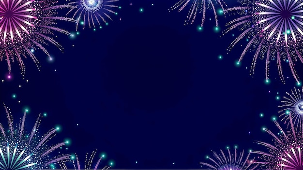 Feliz año nuevo 2025 fondo abstracto anuncios de fuegos artificiales diseños de eventos y promociones Descargar